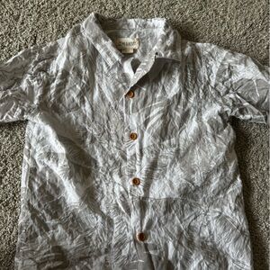 Grey Tropical Boys Shirt